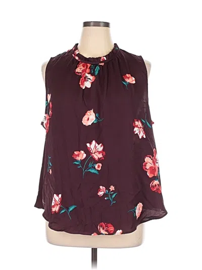 Pre-owned Old Navy Sleeveless Blouse In Burgundy