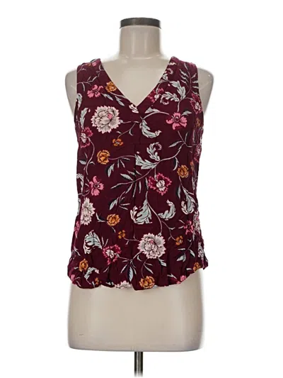 Pre-owned Old Navy Sleeveless Blouse In Burgundy