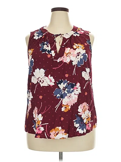 Pre-owned Old Navy Sleeveless Blouse In Burgundy