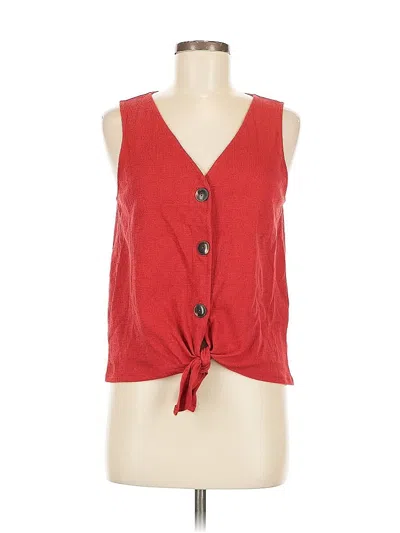 Pre-owned Old Navy Sleeveless Blouse In Red