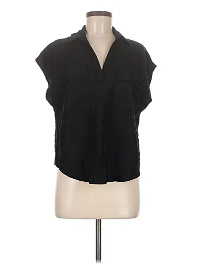 Pre-owned Old Navy Sleeveless Button Down Shirt In Black