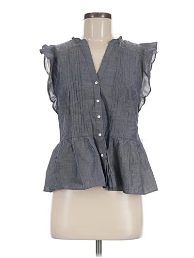 Pre-owned Old Navy Sleeveless Button Down Shirt In Gray