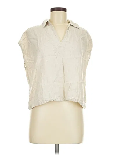 Pre-owned Old Navy Sleeveless Button Down Shirt In Ivory