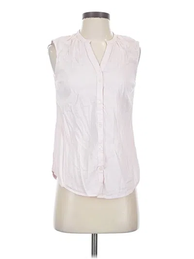 Pre-owned Old Navy Sleeveless Button Down Shirt In White