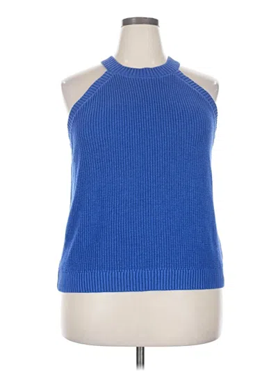 Pre-owned Old Navy Sleeveless Top Blue Halter Neckline Tops