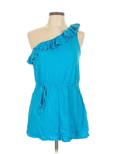 Pre-owned Old Navy Sleeveless Top Blue One Shoulder Neckline Tops