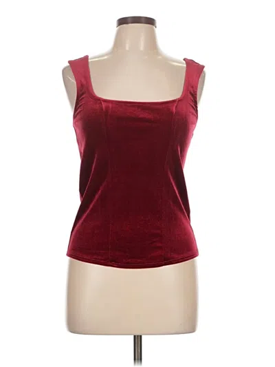 Pre-owned Old Navy Sleeveless Top Burgundy Scoop Neck Tops