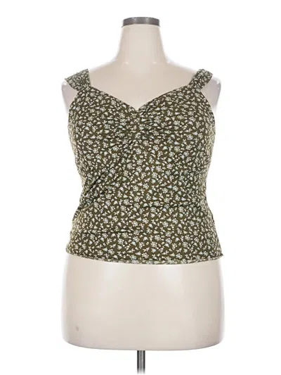 Pre-owned Old Navy Sleeveless Top Green Sweetheart Neckline Tops