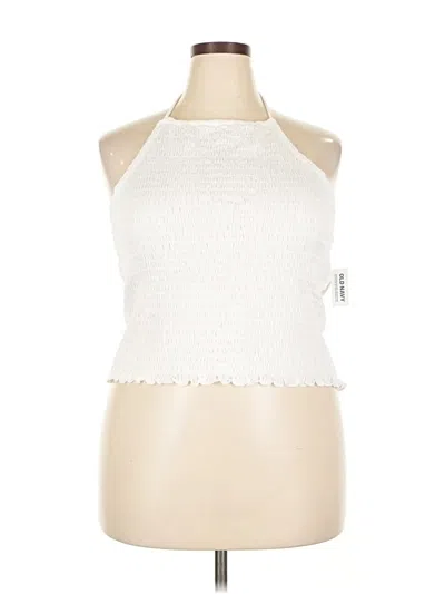 Old Navy Sleeveless Top Ivory Halter Neckline Tops In Neutral