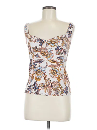 Pre-owned Old Navy Sleeveless Top Ivory One Shoulder Neckline Tops In White