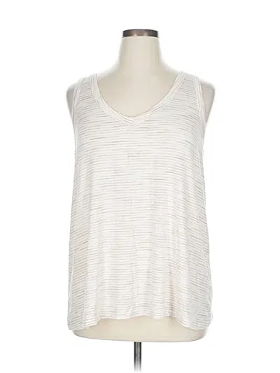 Pre-owned Old Navy Sleeveless Top Ivory Scoop Neck Tops In White