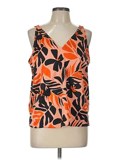 Pre-owned Old Navy Sleeveless Top Orange V-neck Tops
