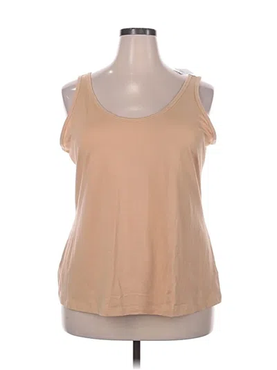 Old Navy Sleeveless Top Tan Scoop Neck Tops In Brown