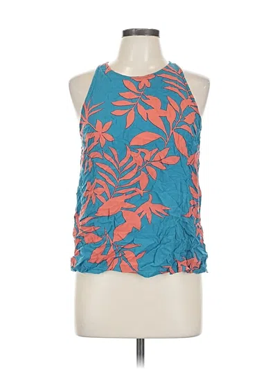 Pre-owned Old Navy Sleeveless Top Teal Halter Neckline Tops In Blue