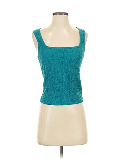 Pre-owned Old Navy Sleeveless Top Teal Square Neckline Tops In Blue