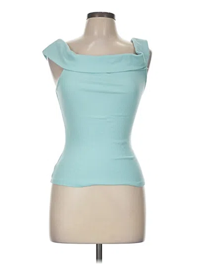 Pre-owned Old Navy Sleeveless Top Teal Strapless Neckline Tops In Blue