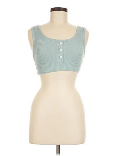 Pre-owned Old Navy Sleeveless Top Teal Sweetheart Neckline Tops In Blue