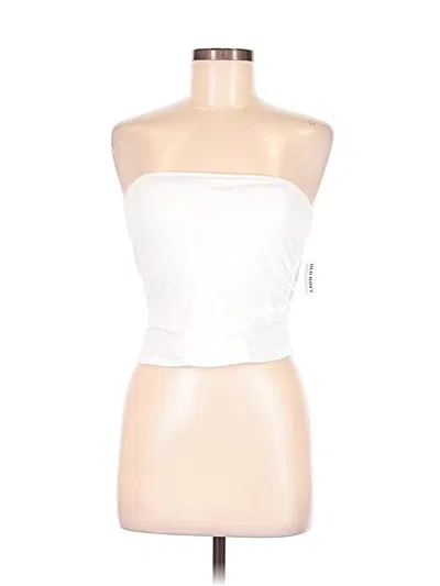 Old Navy Sleeveless Top White Strapless Neckline Tops
