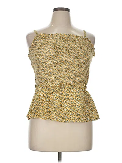 Pre-owned Old Navy Sleeveless Top Yellow Strapless Neckline Tops