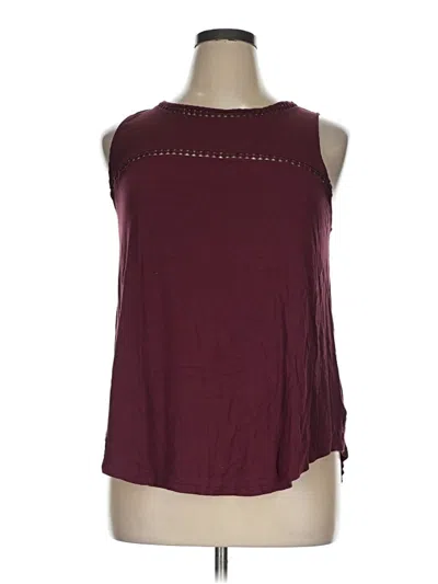 Pre-owned Old Navy Sleeveless T-shirt In Burgundy