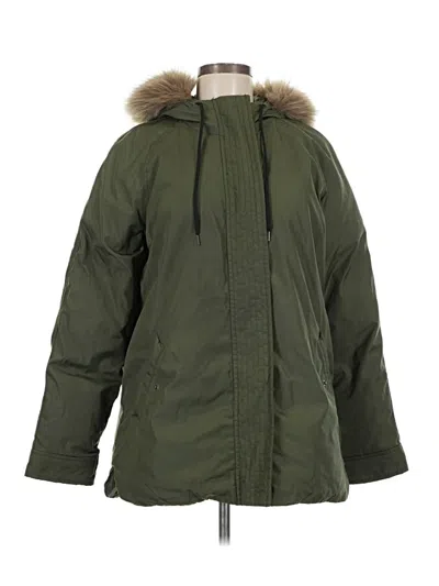 Pre-owned Old Navy Snow Jacket In Green