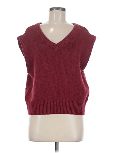 Pre-owned Old Navy Sweater Vest In Burgundy
