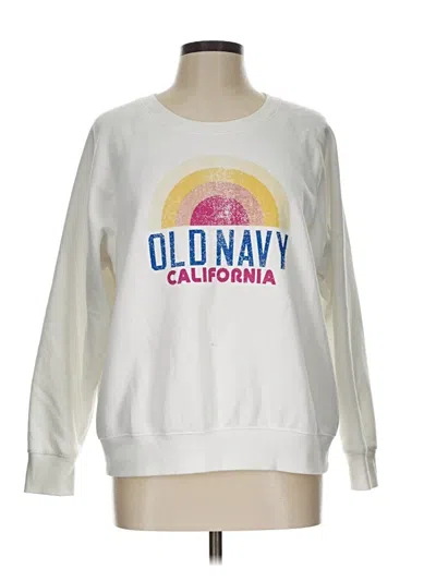 Pre-owned Old Navy Sweatshirt In White