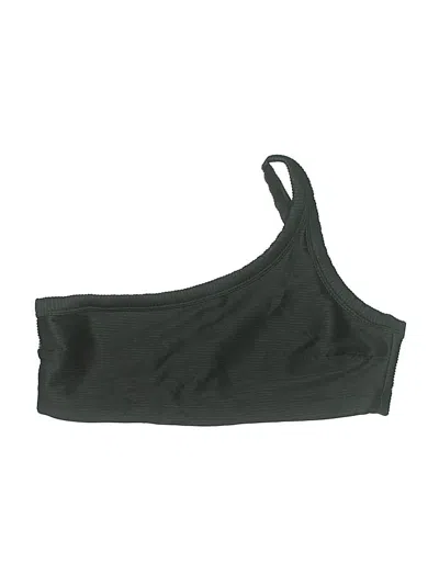 Pre-owned Old Navy Swimsuit Top Black Solid Pattern Swimwear