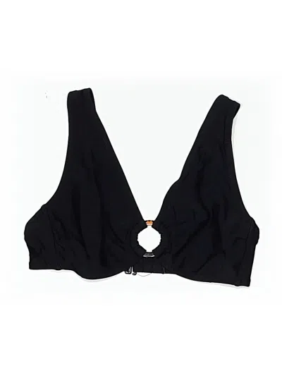 Pre-owned Old Navy Swimsuit Top Black Solid Pattern Swimwear