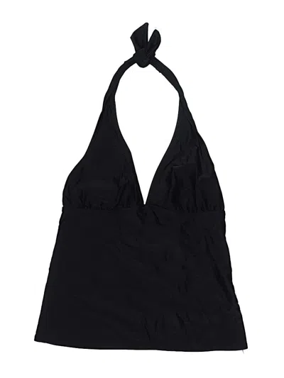 Pre-owned Old Navy Swimsuit Top Black Solid Pattern Swimwear