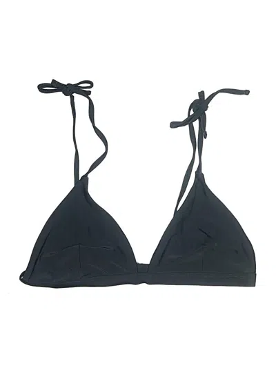 Pre-owned Old Navy Swimsuit Top Black Solid Pattern Swimwear