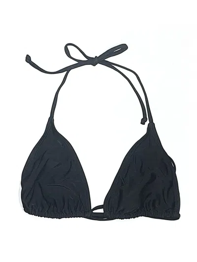 Pre-owned Old Navy Swimsuit Top Black Solid Pattern Swimwear