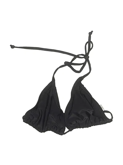 Pre-owned Old Navy Swimsuit Top Black Solid Pattern Swimwear