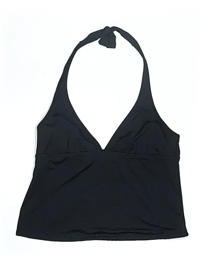 Pre-owned Old Navy Swimsuit Top Black Solid Pattern Swimwear