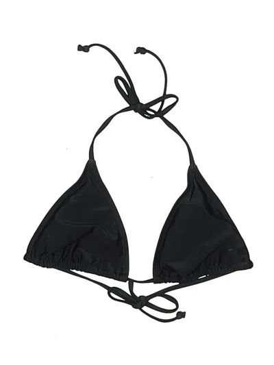 Pre-owned Old Navy Swimsuit Top Black Solid Pattern Swimwear