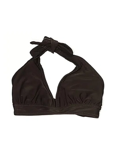 Pre-owned Old Navy Swimsuit Top Black Solid Pattern Swimwear