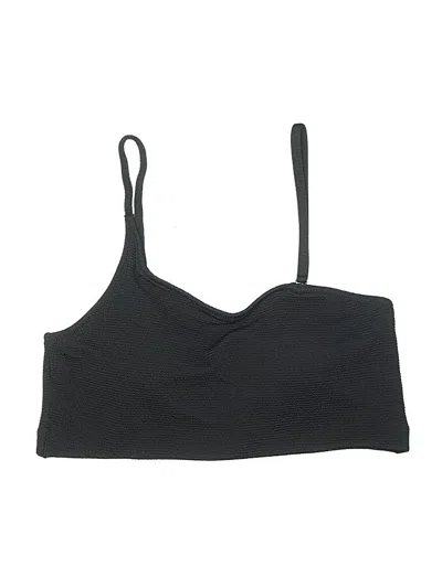 Old Navy Swimsuit Top Black Solid Pattern Swimwear
