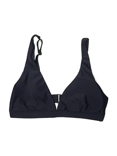 Pre-owned Old Navy Swimsuit Top Black Solid Pattern Swimwear