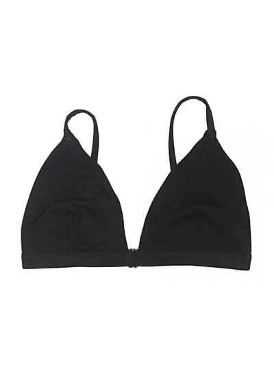 Pre-owned Old Navy Swimsuit Top Black Solid Pattern Swimwear