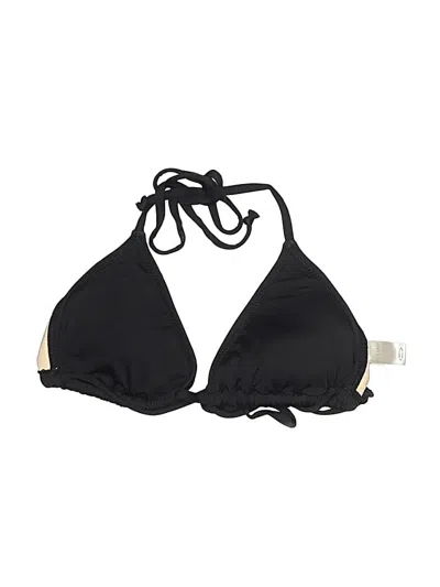 Pre-owned Old Navy Swimsuit Top Black Solid Pattern Swimwear