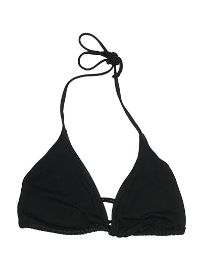 Pre-owned Old Navy Swimsuit Top Black Solid Pattern Swimwear