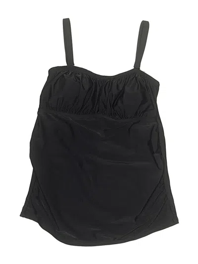 Pre-owned Old Navy Swimsuit Top Black Solid Pattern Swimwear
