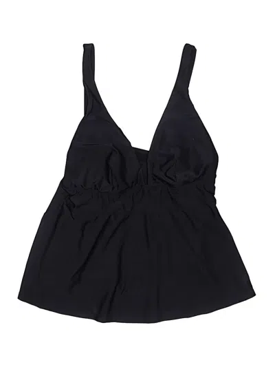 Pre-owned Old Navy Swimsuit Top Black Solid Pattern Swimwear