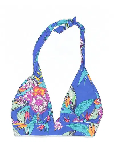 Pre-owned Old Navy Swimsuit Top Blue Floral Pattern Swimwear