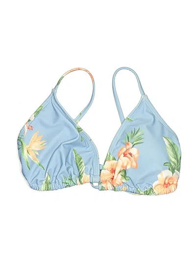 Pre-owned Old Navy Swimsuit Top Blue Floral Pattern Swimwear