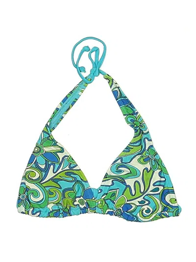 Pre-owned Old Navy Swimsuit Top Blue Paisley Pattern Swimwear