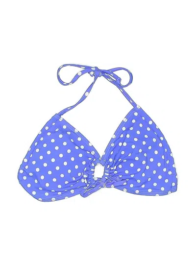 Pre-owned Old Navy Swimsuit Top Blue Polka Dots Pattern Swimwear