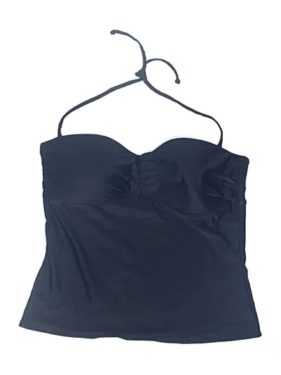 Pre-owned Old Navy Swimsuit Top Blue Solid Pattern Swimwear