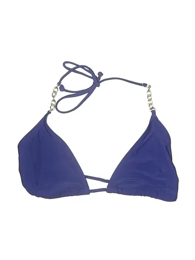 Pre-owned Old Navy Swimsuit Top Blue Solid Pattern Swimwear
