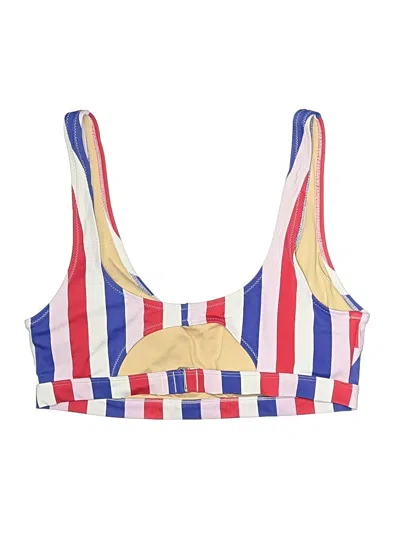Pre-owned Old Navy Swimsuit Top Blue Stripes Pattern Swimwear